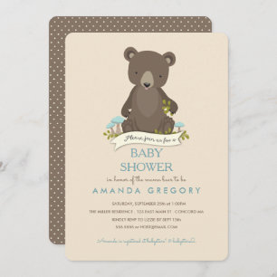 Baby Bear Cub Mama Bear Baby shower Invitation