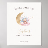 Baby Bear Gold Rose Stars Affiche de bienvenue (Devant)