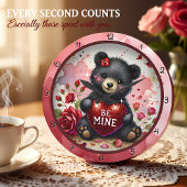Baby Bear Valentine Red Heart Grote Klok