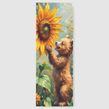 Baby Bear with Sunflowers