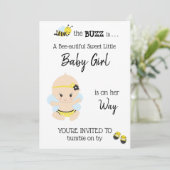 *~* Baby Bee Baby Girl Shower Invitation (Debout devant)