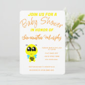Baby Bee | Baby Shower Invitation (Debout devant)
