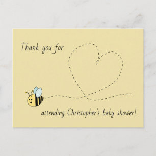 Baby Bee Boy Bedankt Briefkaart