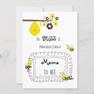 *~* Baby Bee MAMA TO BEE Baby shower Invitation Kaart