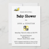 *~* Baby Bee mignonne Baby Boy Shower Invitation (Dos)