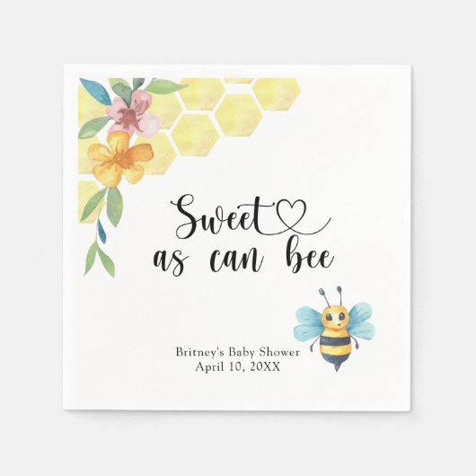 Baby Bee - zo zoet als kan zijn Servet (Voorkant)