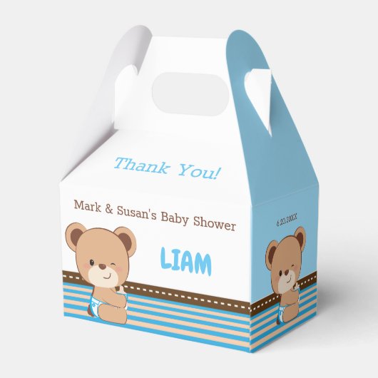 Baby Beer Baby shower Gable Box - Boy Bedankdoosjes (Achterkant)