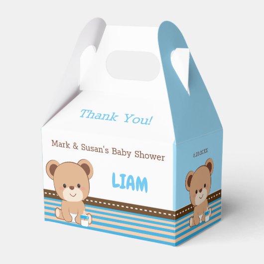Baby Beer Baby shower Gable Box - Boy Bedankdoosjes (Voorkant Zijde)