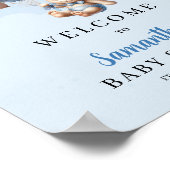 Baby beer blauw ivoren ballonnen Baby shower welko Poster (Hoek)