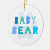Baby beer - blauw keramisch ornament (Links)