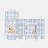 Baby Beer Blue Checker Verjaardagsfeest Bedankdoosjes (Uitgevouwen)