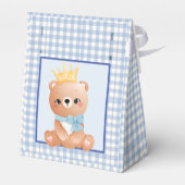 Baby Beer Blue Checker Verjaardagsfeest Bedankdoosjes (Achterkant)
