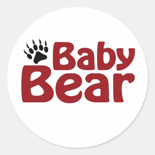 Baby Beer Claw Ronde Sticker (Voorkant)