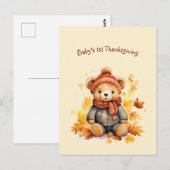 Baby Beer Eerste Thanksgiving Groet Briefkaart (Voorkant / Achterkant)