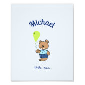 Baby beer foto afdruk (Voorkant)