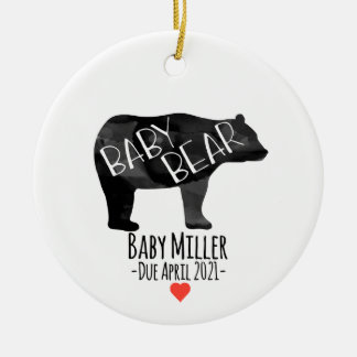 Baby Beer Geboorteaankondiging Ornament