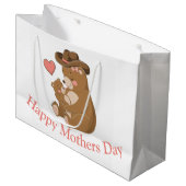 Baby Beer Happy Moederdag Groot Cadeauzakje (Voorkant Gekanteld)