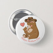 Baby Beer Happy Moederdag Ronde Button 5,7 Cm (Voorkant /achterkant)