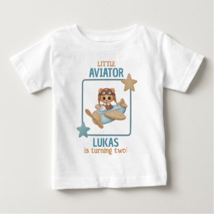 Baby Beer Little Aviator Boy Birthday White
