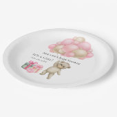 Baby Beer roze ballonnen | Papieren Borden Papieren Bordje (Gekanteld)