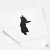 Baby Beer Silhouet Vierkante Sticker (Envelop)