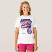 Baby Beer Slapen Paarse Galaxy Meisje Baby shower T-shirt (Voorkant volledig)