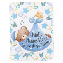 Baby Beer Sleeping Boy Aangepaste Tekst