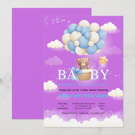 Baby Beer Thema Baby shower Kaart (Voorkant / Achterkant)