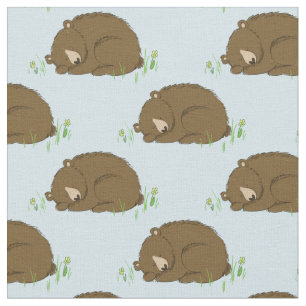 Baby beer Waterverf Nursery Woodland Animal Stof