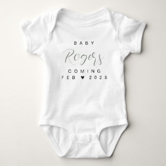 Baby bekendmaking onthullen naam familienaam 2025 romper