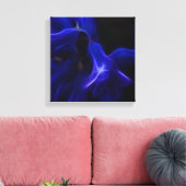 Baby bell blauw abstract - omwikkeld canvas abstra (Insitu (Woonkamer))
