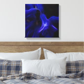 Baby bell blauw abstract - omwikkeld canvas abstra (Insitu (Slaapkamer))
