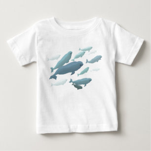 Baby Beluga Whale Shirt Leuke Walvis Art Baby Shir