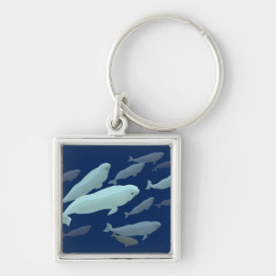 Baby Beluga Whale Sleutelhanger Whale Art Gifts