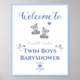 Baby beren baby shower welkom bord poster