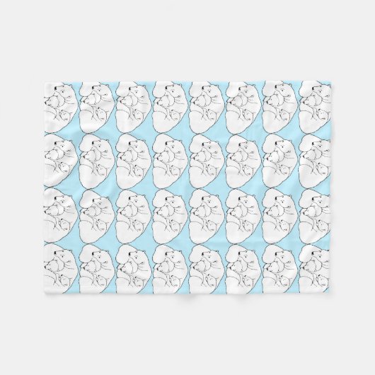 Baby Beren Blanket Polar Beer Art Fleece Blanket (Voorkant (Horizontaal))