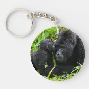 Baby berggorilla kust zilverruggorilla sleutelhanger