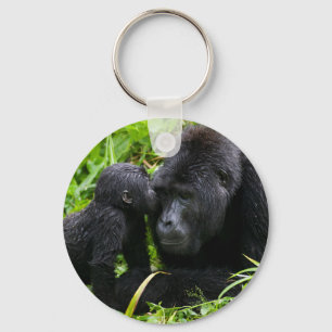 Baby berggorilla kust zilverruggorilla sleutelhanger