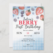 Baby Berry Invitation de fête d'anniversaire (Devant)