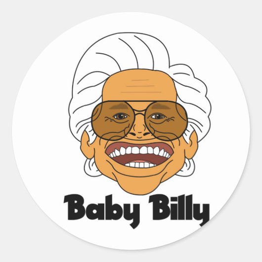 Baby Billy Ronde Sticker (Voorkant)