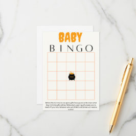 Baby bingo baby shower informatiekaartje