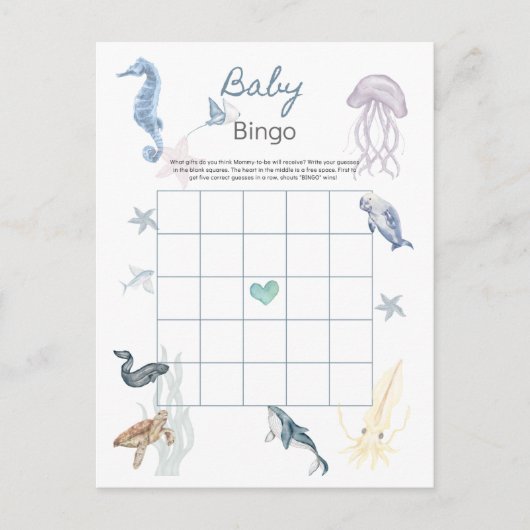 BABY BINGO BRIEFKAART (Voorkant)