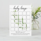 Baby Bingo Cartes pour Baby shower de verdure Thèm (Debout devant)