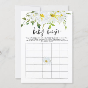 Baby Bingo Daisy Baby shower carte de jeu floral