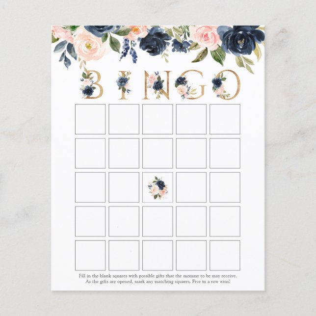 Baby Bingo Game Card (Voorkant)