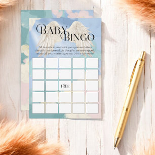 Baby Bingo Heaven Verzonden Pastel Baby shower Informatiekaartje