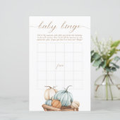 Baby Bingo - Rustic Autumn Herfst Baby shower (Staand voorkant)
