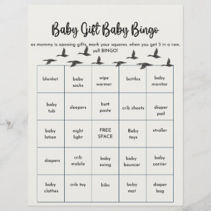 Baby Bingo voor Duck thema baby shower