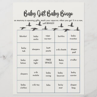 Baby Bingo voor Duck thema baby shower