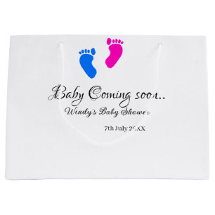 Baby Binnenkort verkrijgbaar baby shower Blue Pink Groot Cadeauzakje